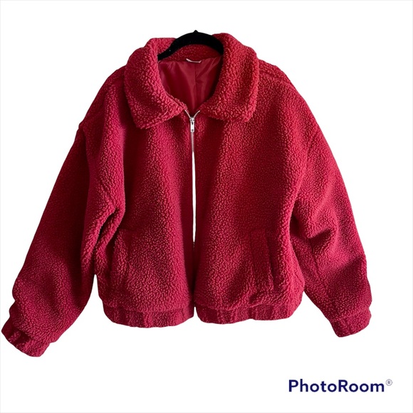 No Boundaries rust shearling zip up jacket, XL - Picture 1 of 11